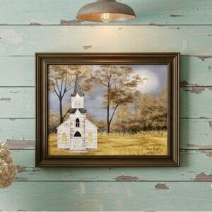 Vintage Original Signed Print “Evening Prayer” by Billy Jacobs Custom Wood Frame